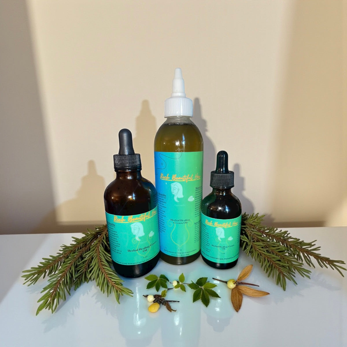 Herbal Healing Crown Oil (Amber Glass)